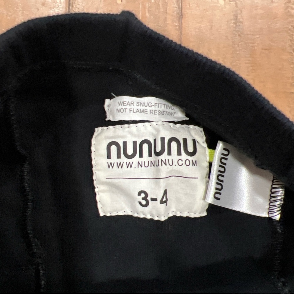 Nununu Smile Loungewear Set Kids 3-4 Years Ribbed Edgy Unisex New Black Skeleton - Picture 8 of 9